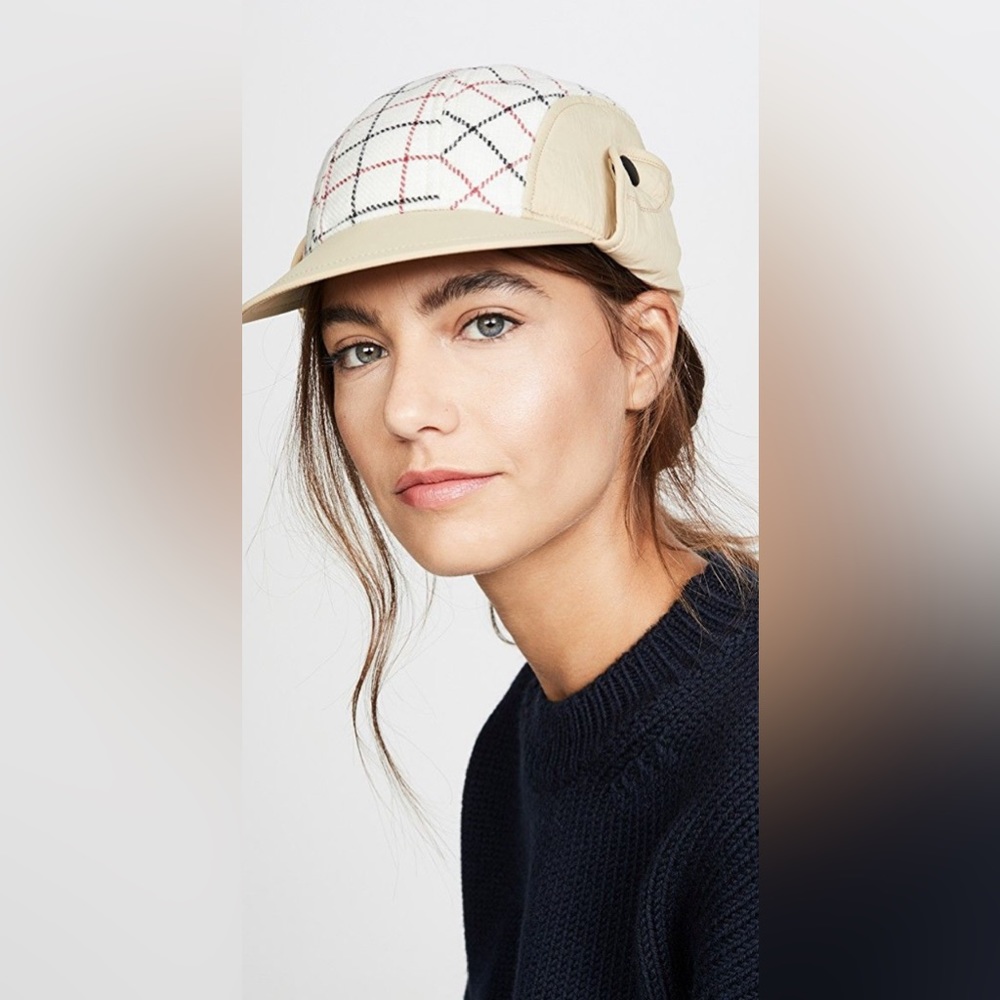 NWT Rag & bone Wool Blend Plaid Puffer Pilot Cap